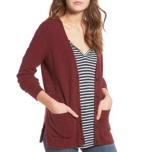 Madewell Fieldwalk Cardigan - Dusty Burgundy